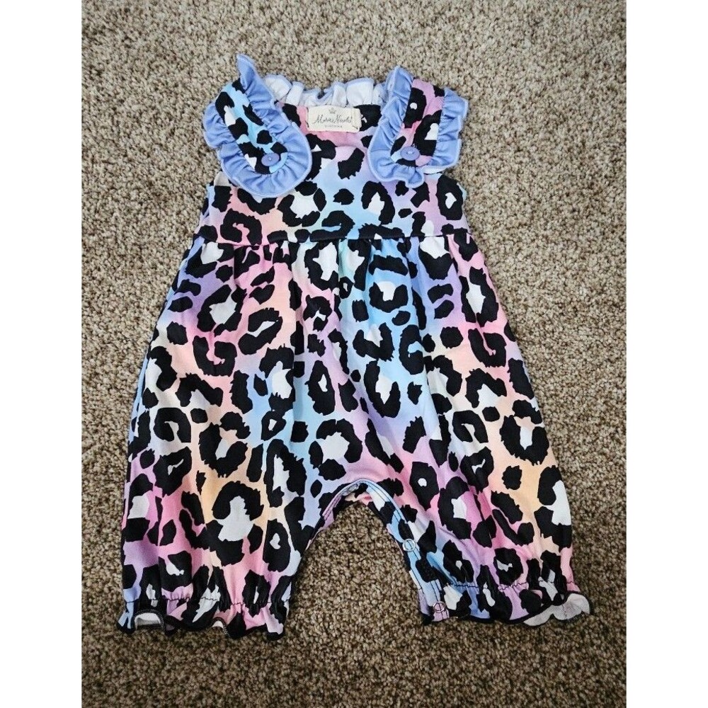 Marie Nicole Cheetah Print Romper size 0-3